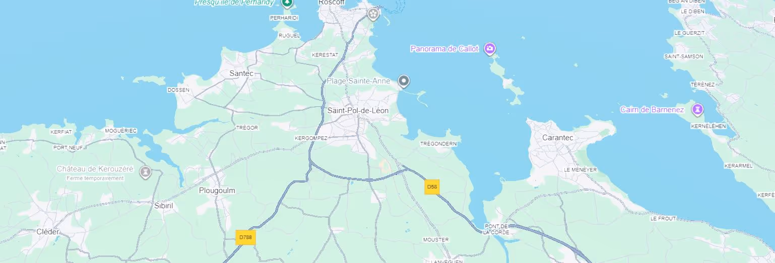 vue aérienne de saint pol de léon