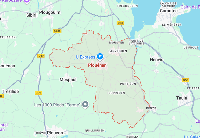 vue aérienne de plouénan