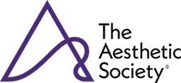 The Aesthetic Society logo featuring a stylized purple letter A.
