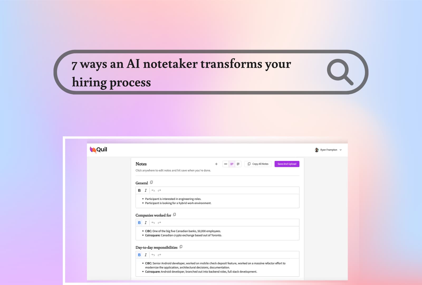 7 ways an AI note-taker transforms your hiring process