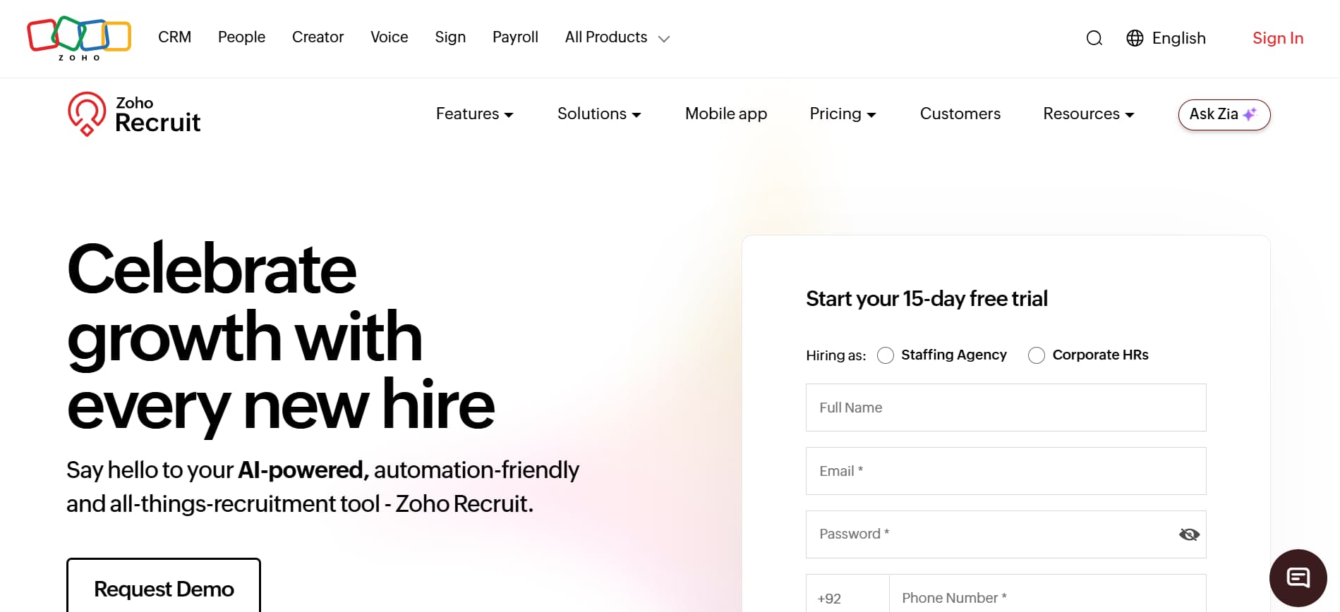zoho recruit
