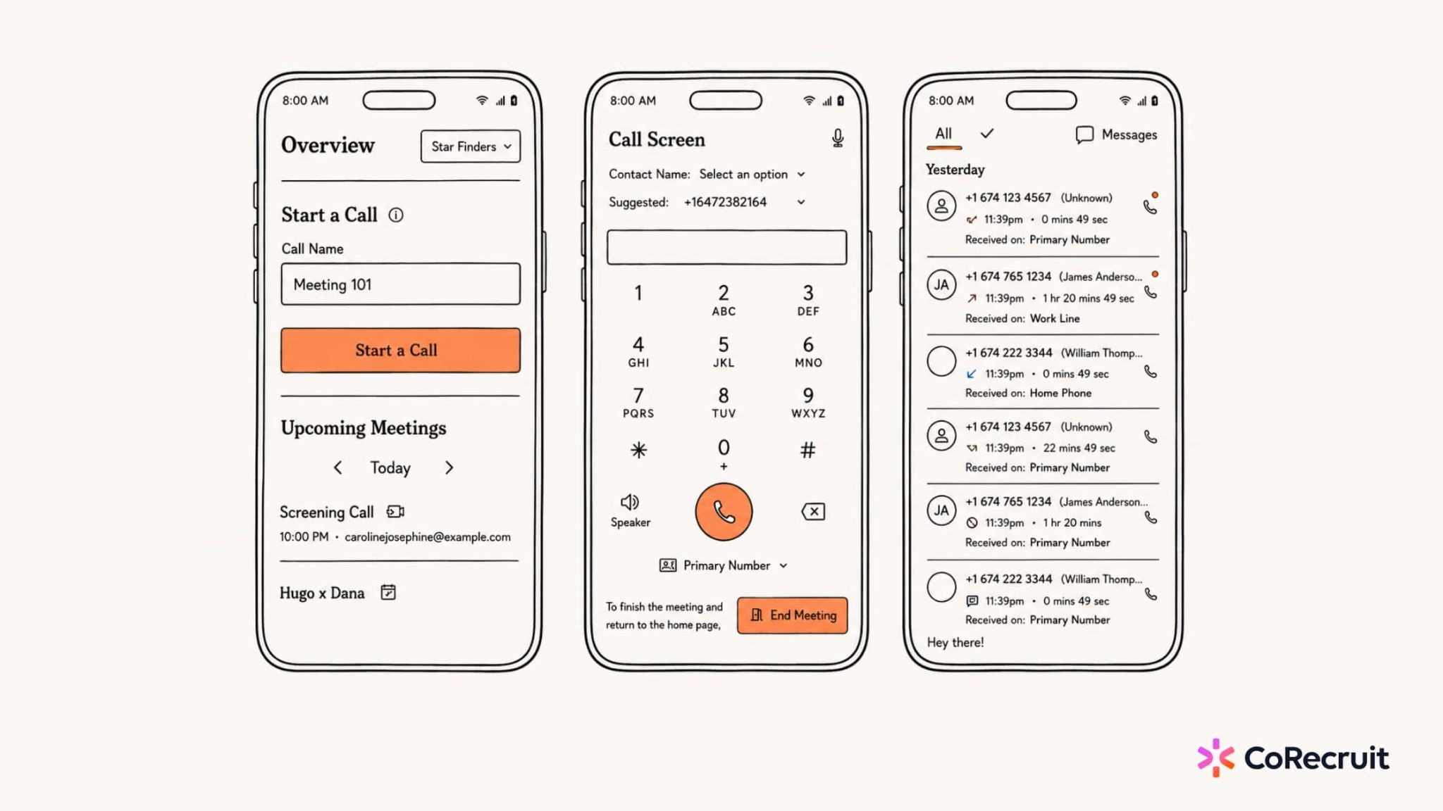 phone call recording for executive search
