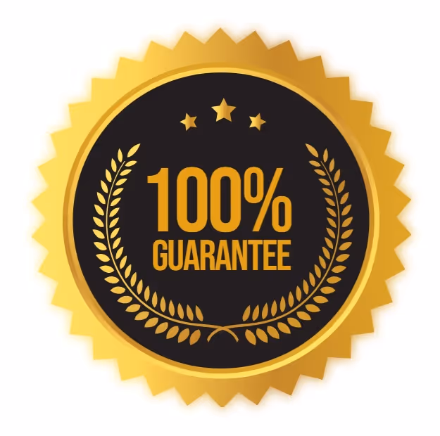 100% guarantee badge