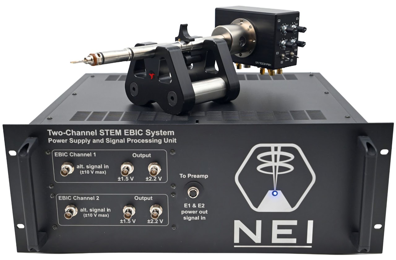TEM holder integration for NEI STEM EBIC