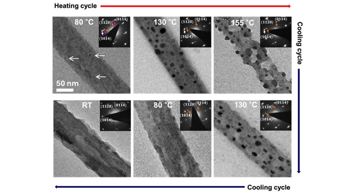 Low dimensional materials decomposition in gas