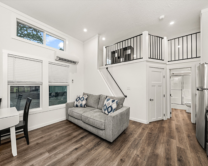 A look at the glamping conditions in one of the cabins at Triple P Campground.