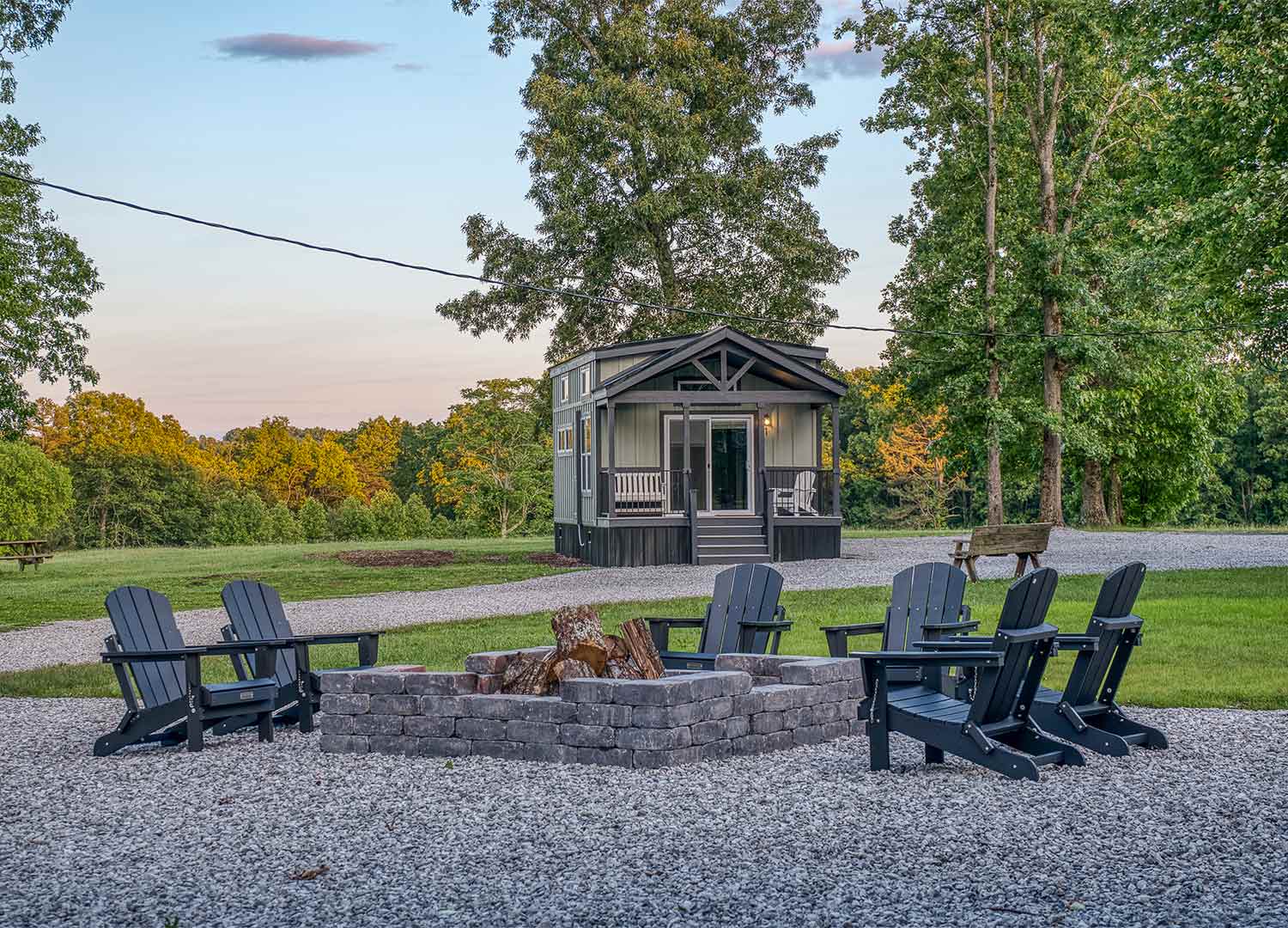 A view of a cabin at Triple P Campground in Spencer, Tennessee.