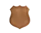 Metallic copper badge icon