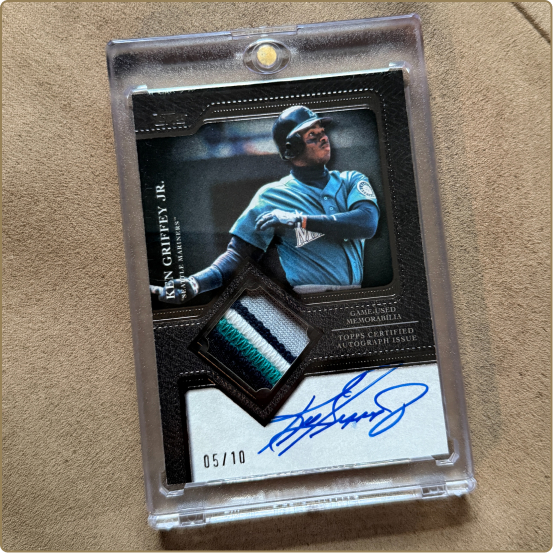 photograph of baseball card