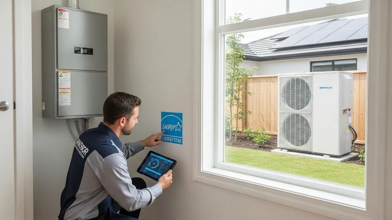 Modern HVAC system in a home, highlighting energy efficiency and eco-friendly features