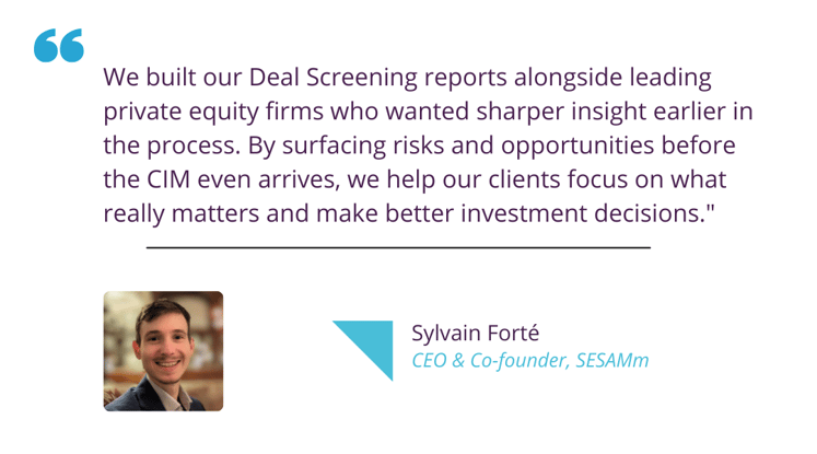 SESAMms Deal Screening Report