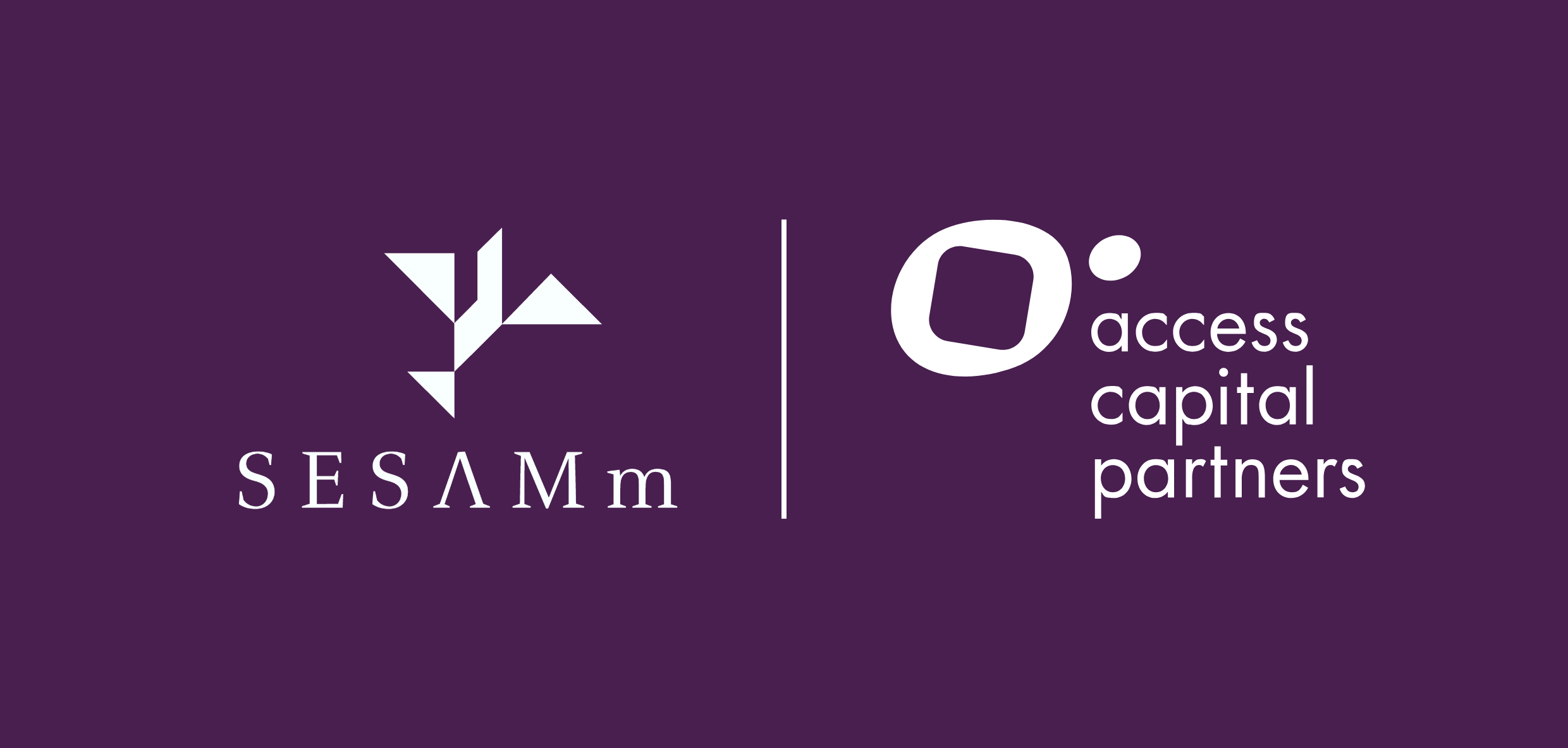 Access Capital Partners and SESAMm's logos separated by a vertical line
