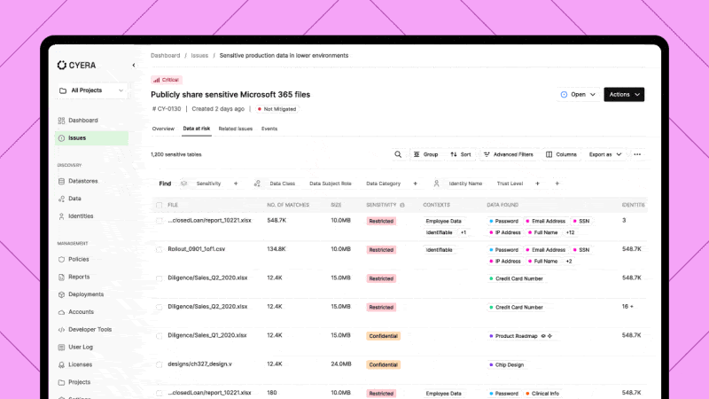 Cyera Built-In Remediation