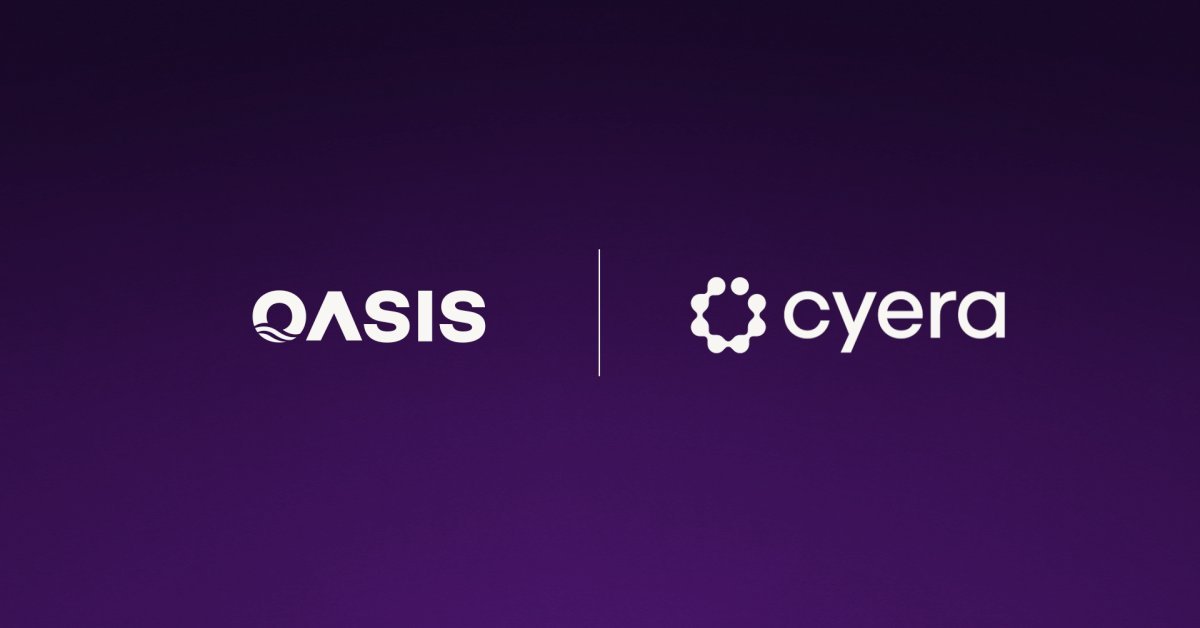 Cyera and Oasis announcement image about securing the agentic enterprise