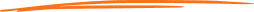 Abstract orange brush stroke with varying thickness on white background.