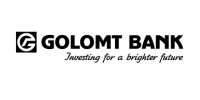 Golomt Bank logo with the slogan 'Investing for a brighter future.'