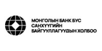 Logo featuring a black globe with grid lines next to Mongolian text.