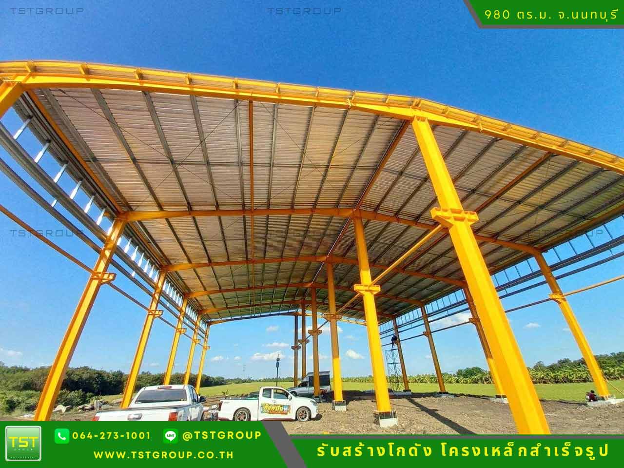 รับสร้างโกดังสําเร็จรูป, ออกแบบอาคารโครงเหล็กสำเร็จรูป ระบบ PEB | TST GROUP