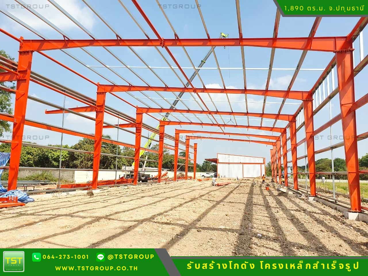 รับสร้างโกดังสําเร็จรูป, ออกแบบอาคารโครงเหล็กสำเร็จรูป ระบบ PEB | TST GROUP