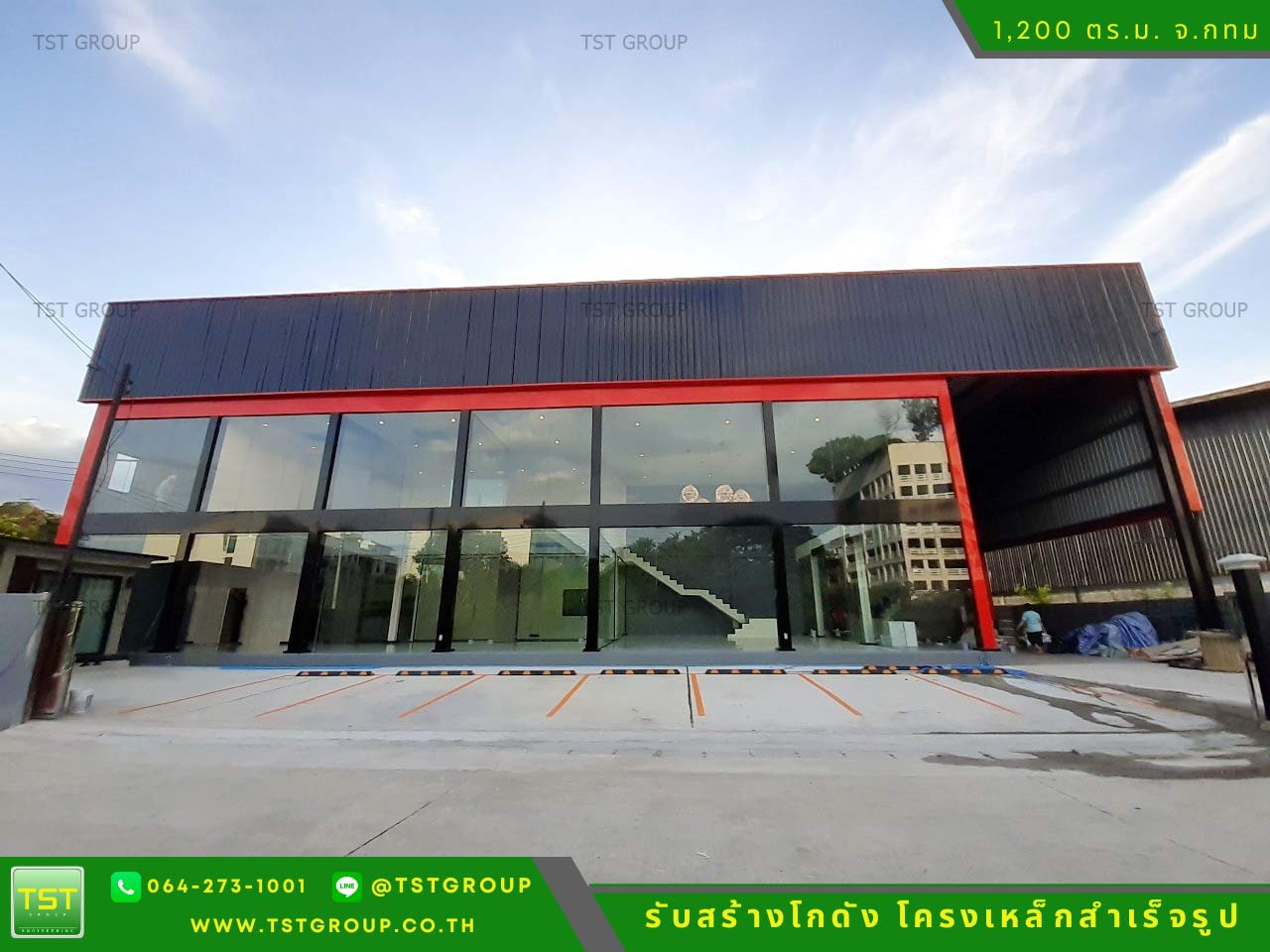 รับสร้างโกดังสําเร็จรูป, ออกแบบอาคารโครงเหล็กสำเร็จรูป ระบบ PEB | TST GROUP