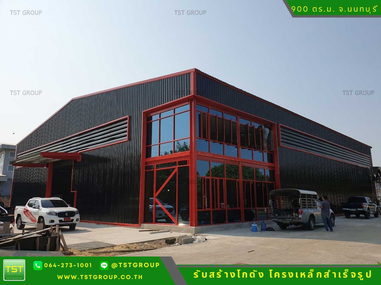 รับสร้างโกดังสําเร็จรูป, ออกแบบอาคารโครงเหล็กสำเร็จรูป ระบบ PEB | TST GROUP