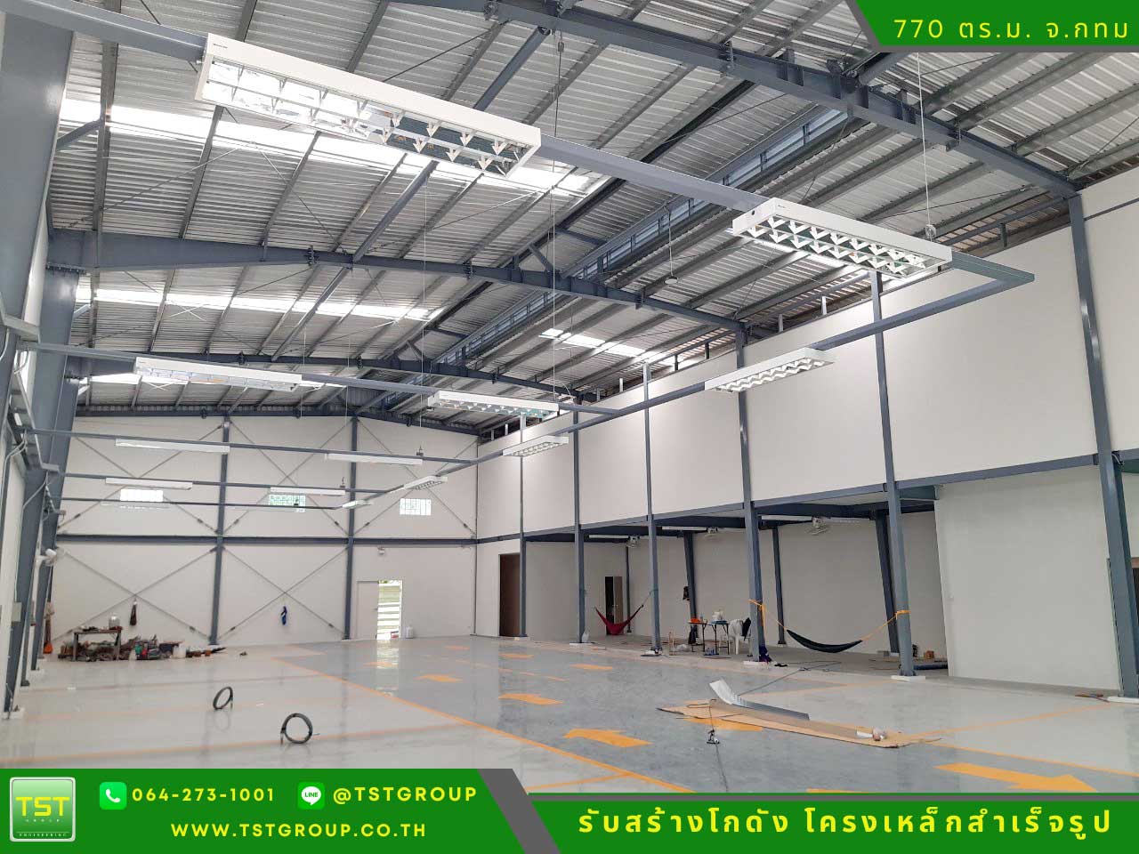 รับสร้างโกดังสําเร็จรูป, ออกแบบอาคารโครงเหล็กสำเร็จรูป ระบบ PEB | TST GROUP