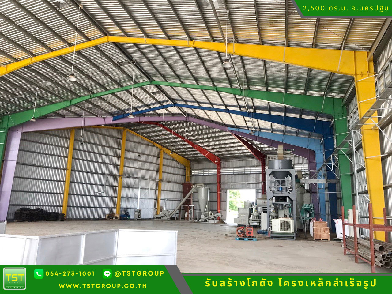 รับสร้างโกดังสําเร็จรูป, ออกแบบอาคารโครงเหล็กสำเร็จรูป ระบบ PEB | TST GROUP