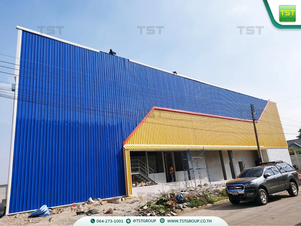 รับสร้างโกดังสําเร็จรูป, ออกแบบอาคารโครงเหล็กสำเร็จรูป ระบบ PEB | TST GROUP