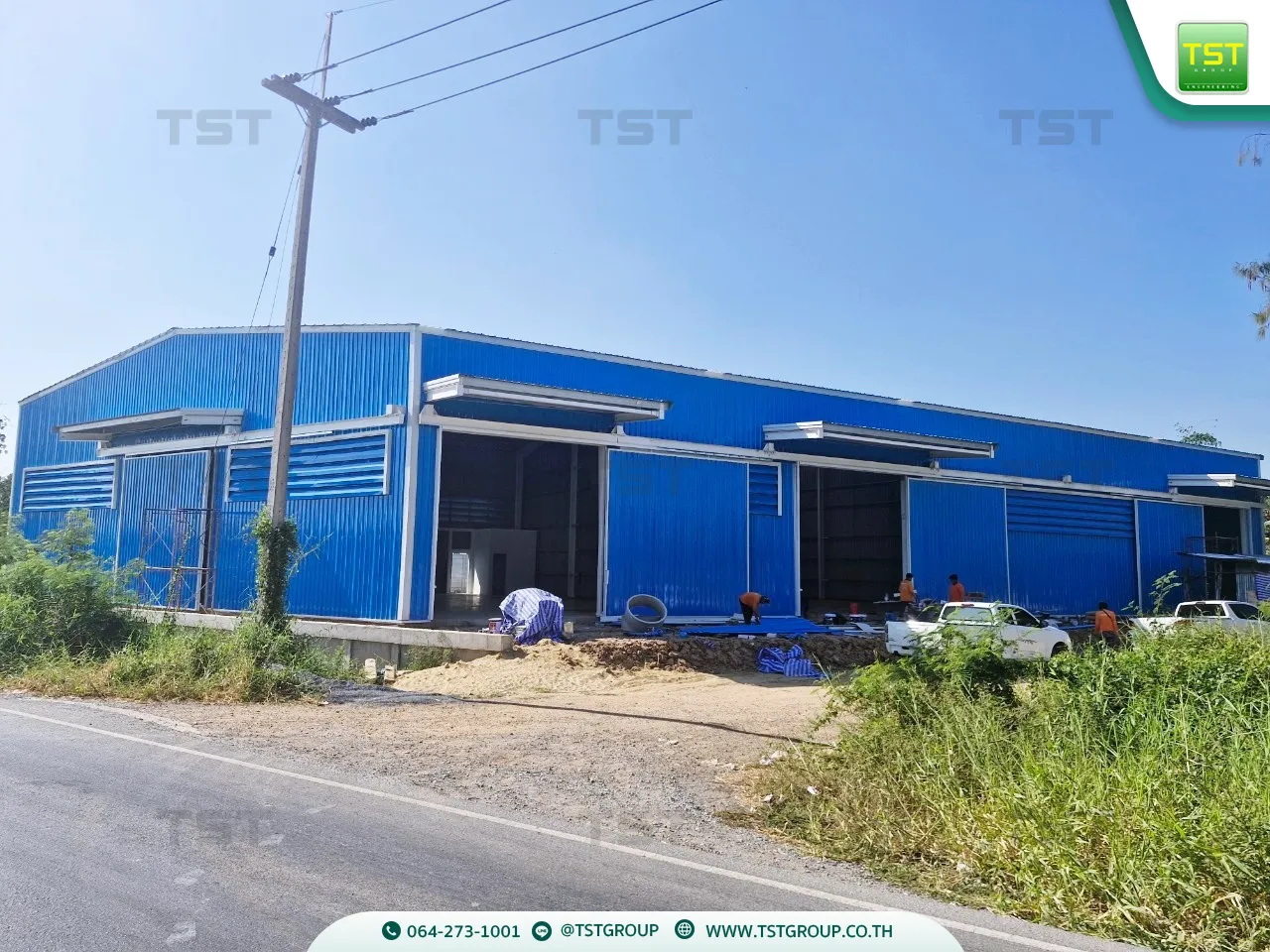 รับสร้างโกดังสําเร็จรูป, ออกแบบอาคารโครงเหล็กสำเร็จรูป ระบบ PEB | TST GROUP