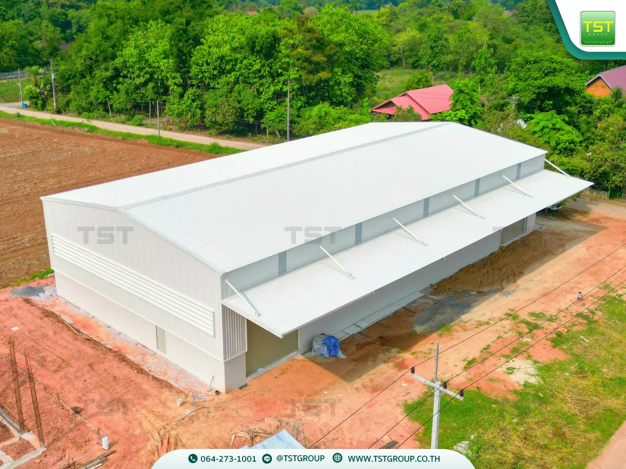 รับสร้างโกดังสําเร็จรูป, ออกแบบอาคารโครงเหล็กสำเร็จรูป ระบบ PEB | TST GROUP