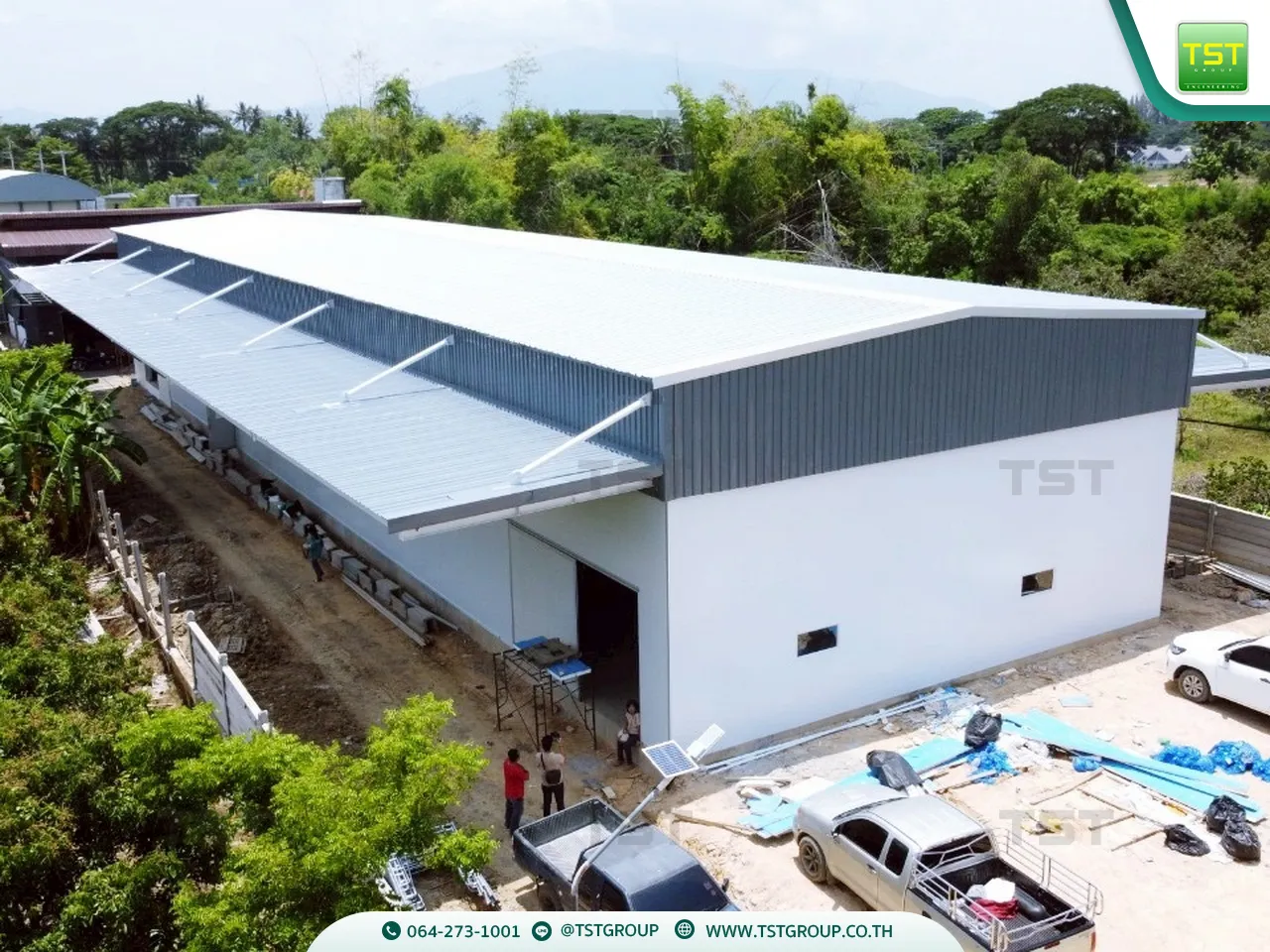 รับสร้างโกดังสําเร็จรูป, ออกแบบอาคารโครงเหล็กสำเร็จรูป ระบบ PEB | TST GROUP