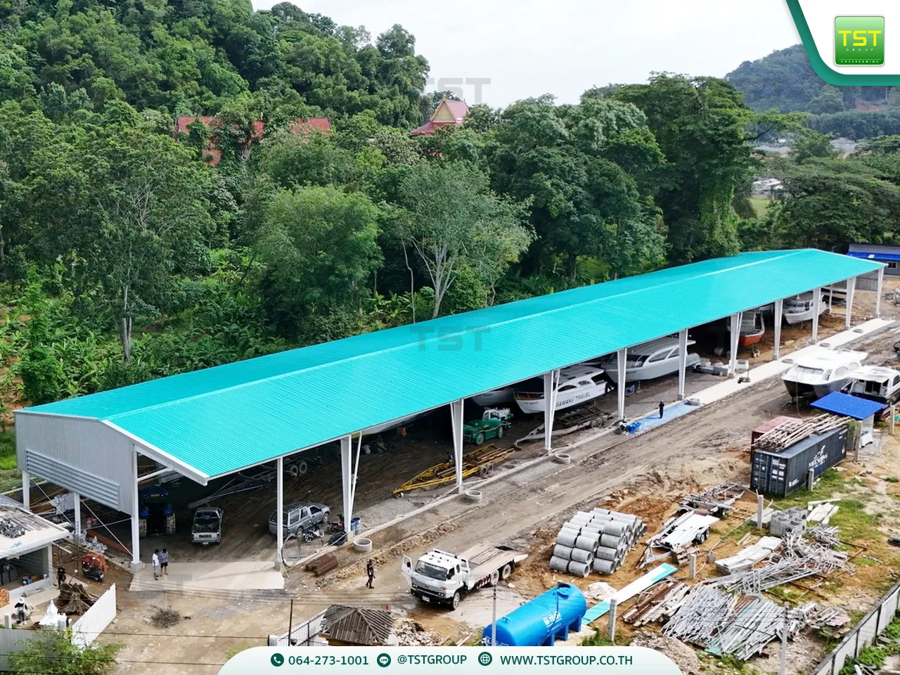 รับสร้างโกดังสําเร็จรูป, ออกแบบอาคารโครงเหล็กสำเร็จรูป ระบบ PEB | TST GROUP