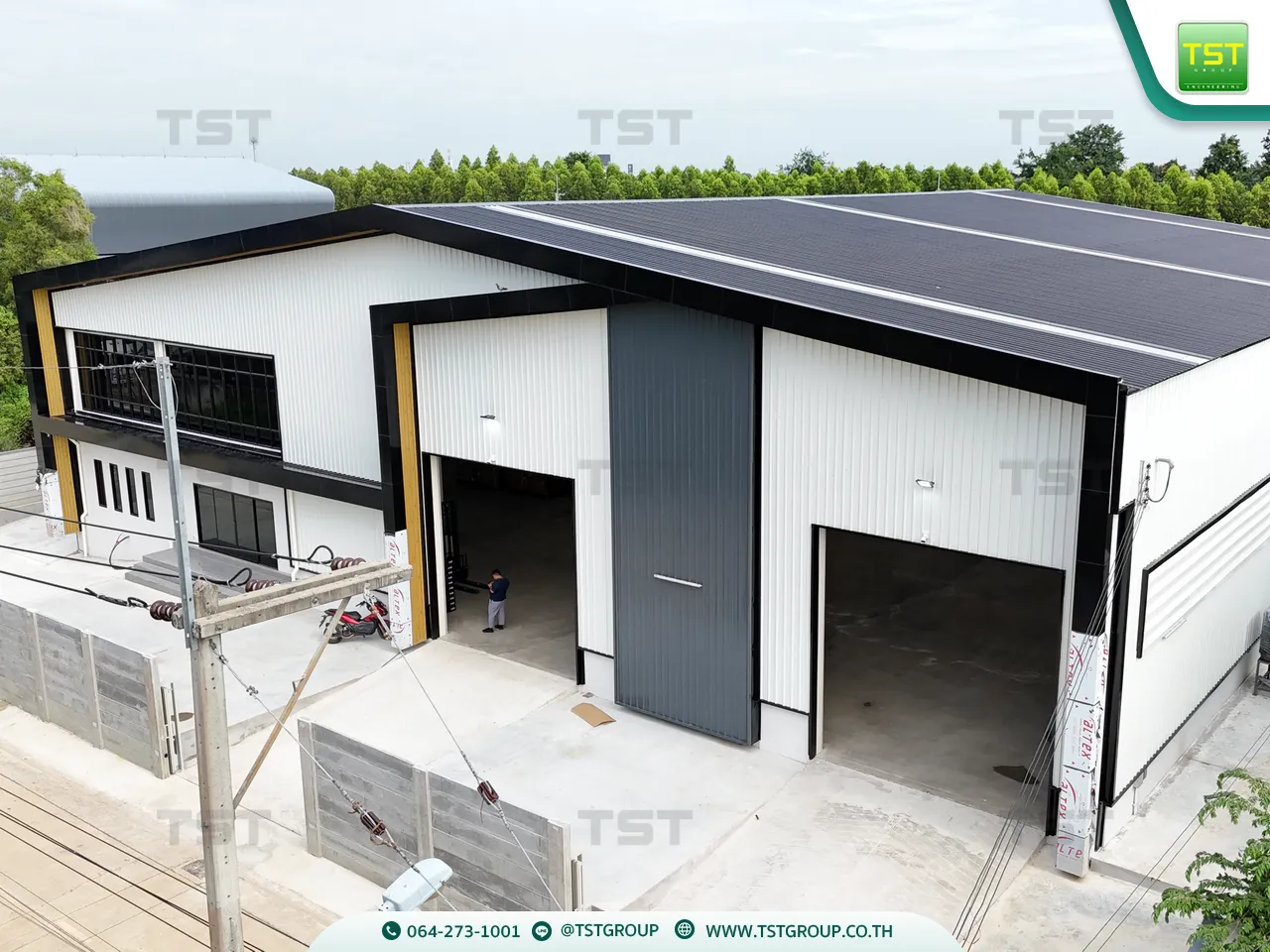 รับสร้างโกดังสําเร็จรูป, ออกแบบอาคารโครงเหล็กสำเร็จรูป ระบบ PEB | TST GROUP