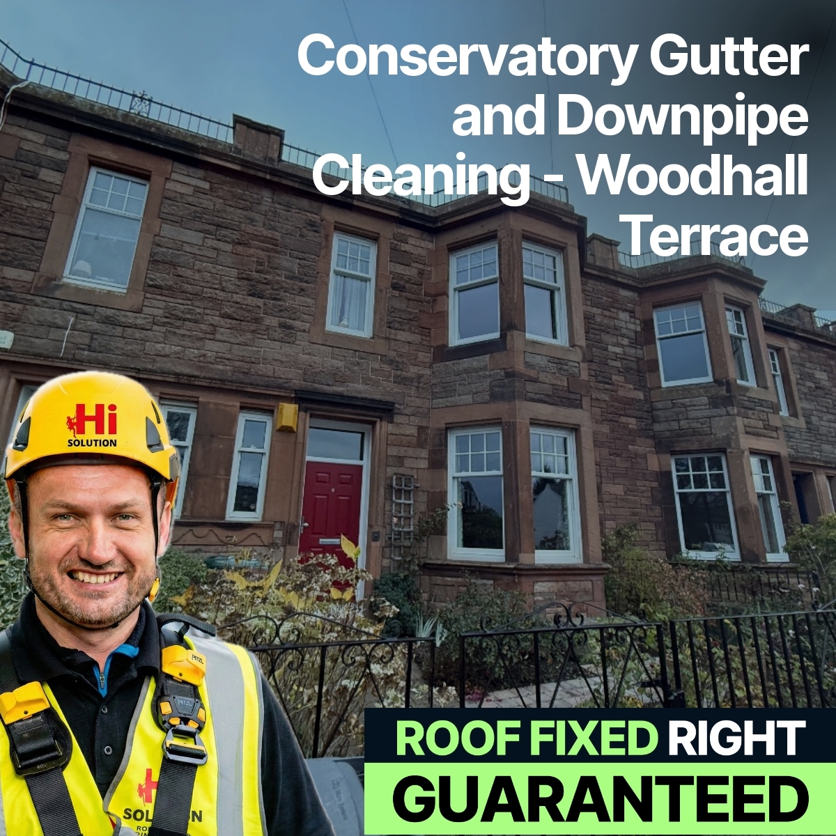 Conservatory Gutter and Downpipe Cleaning - Woodhall Terrace