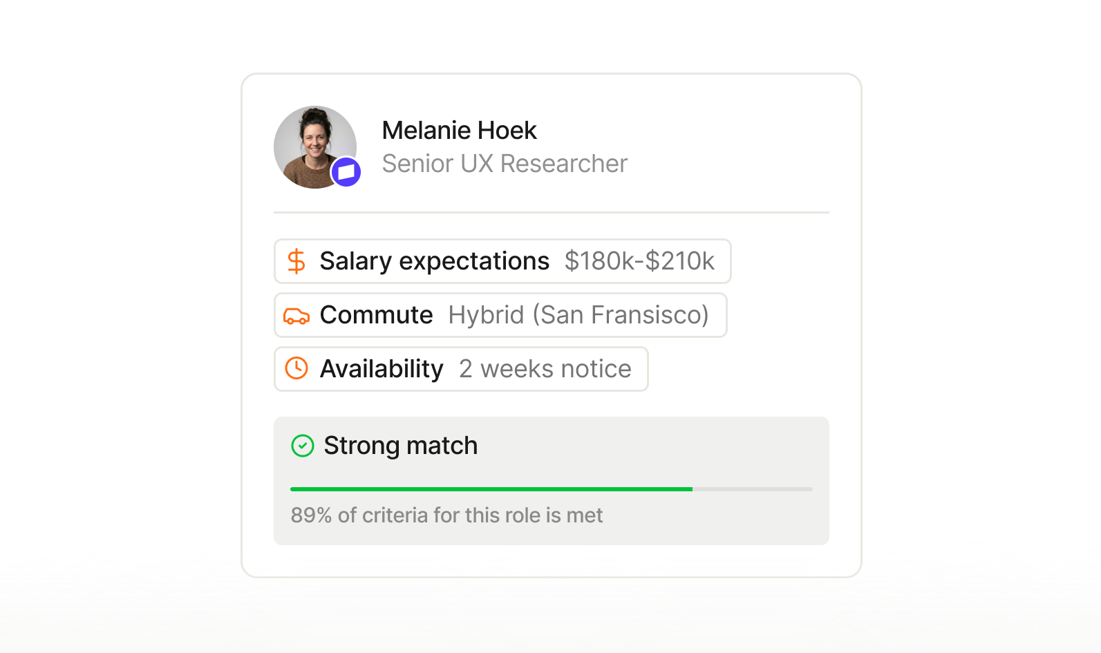 Match based on real context
