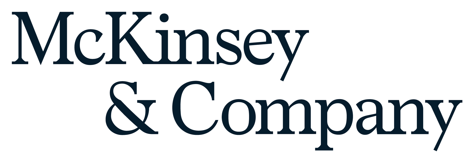 McKinsey & Company logo in dark serif font on white background.