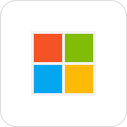 Microsoft logo with four colored squares in red, green, blue, and yellow.