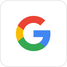 Google multicolored capital letter G logo on black background.