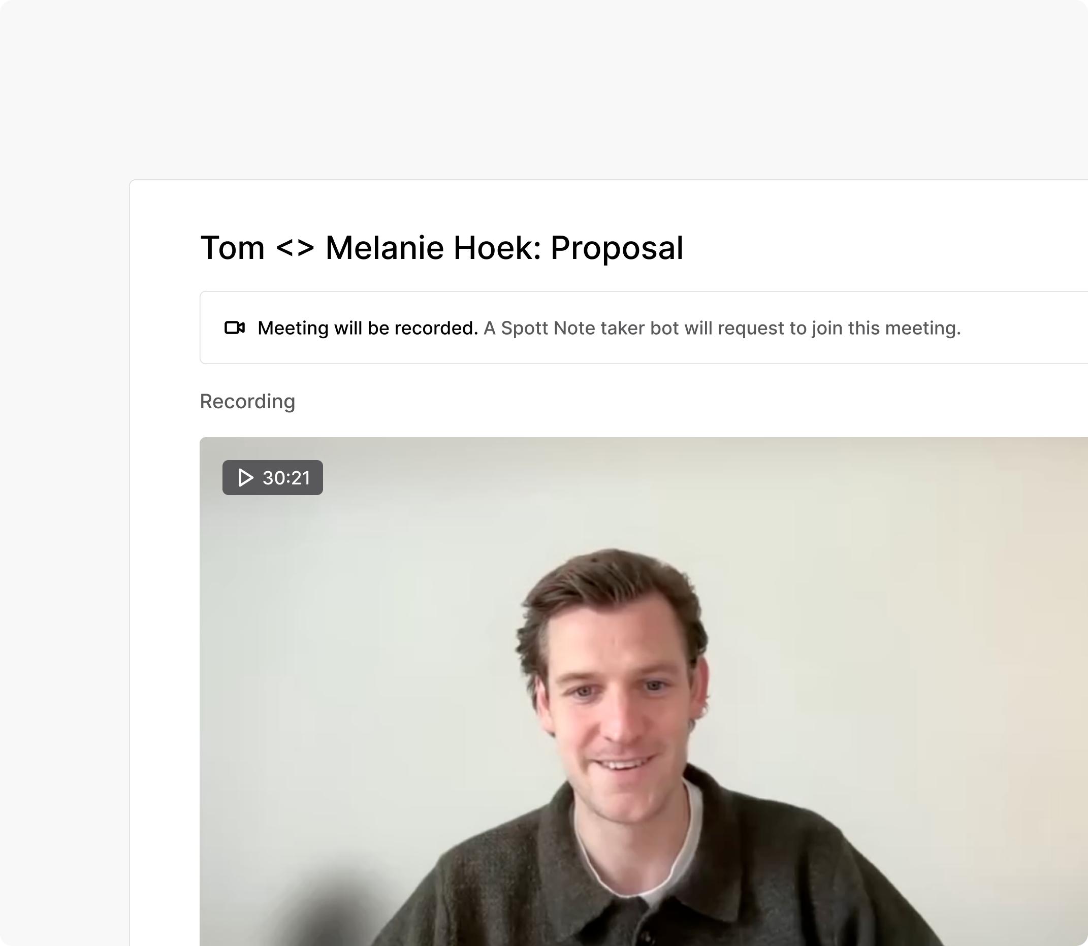 Online meeting & audio recording playback