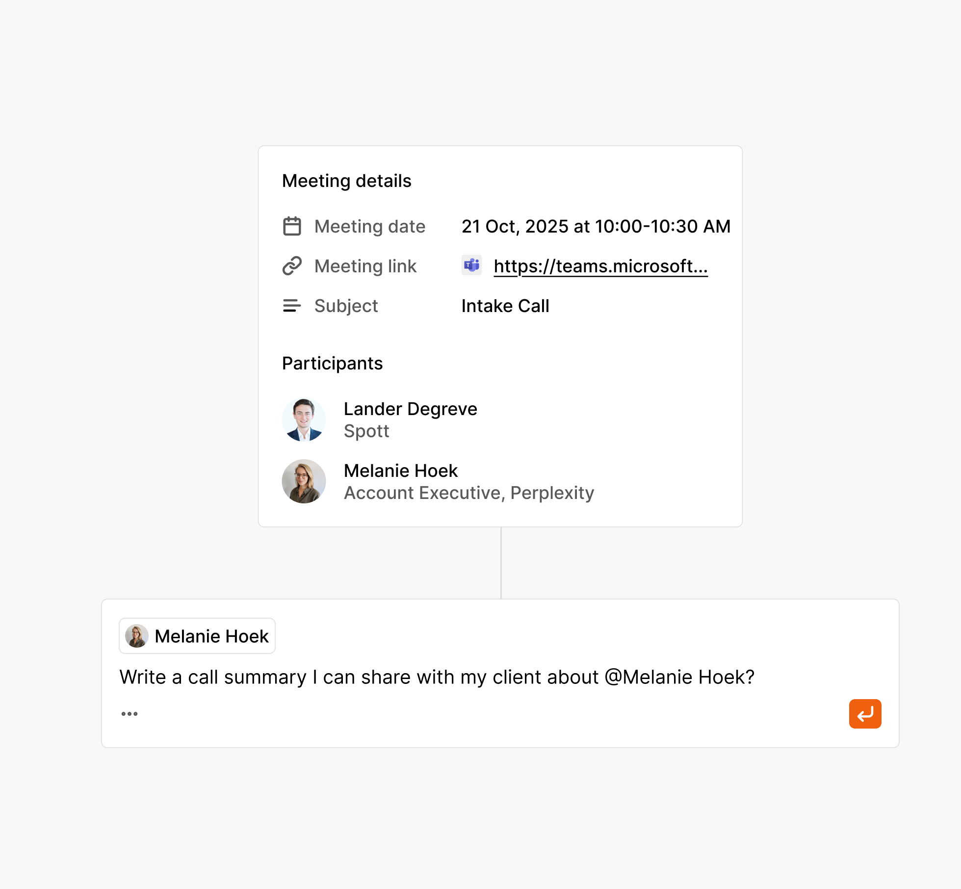 Ask AI for any summaries relevant for your presentation