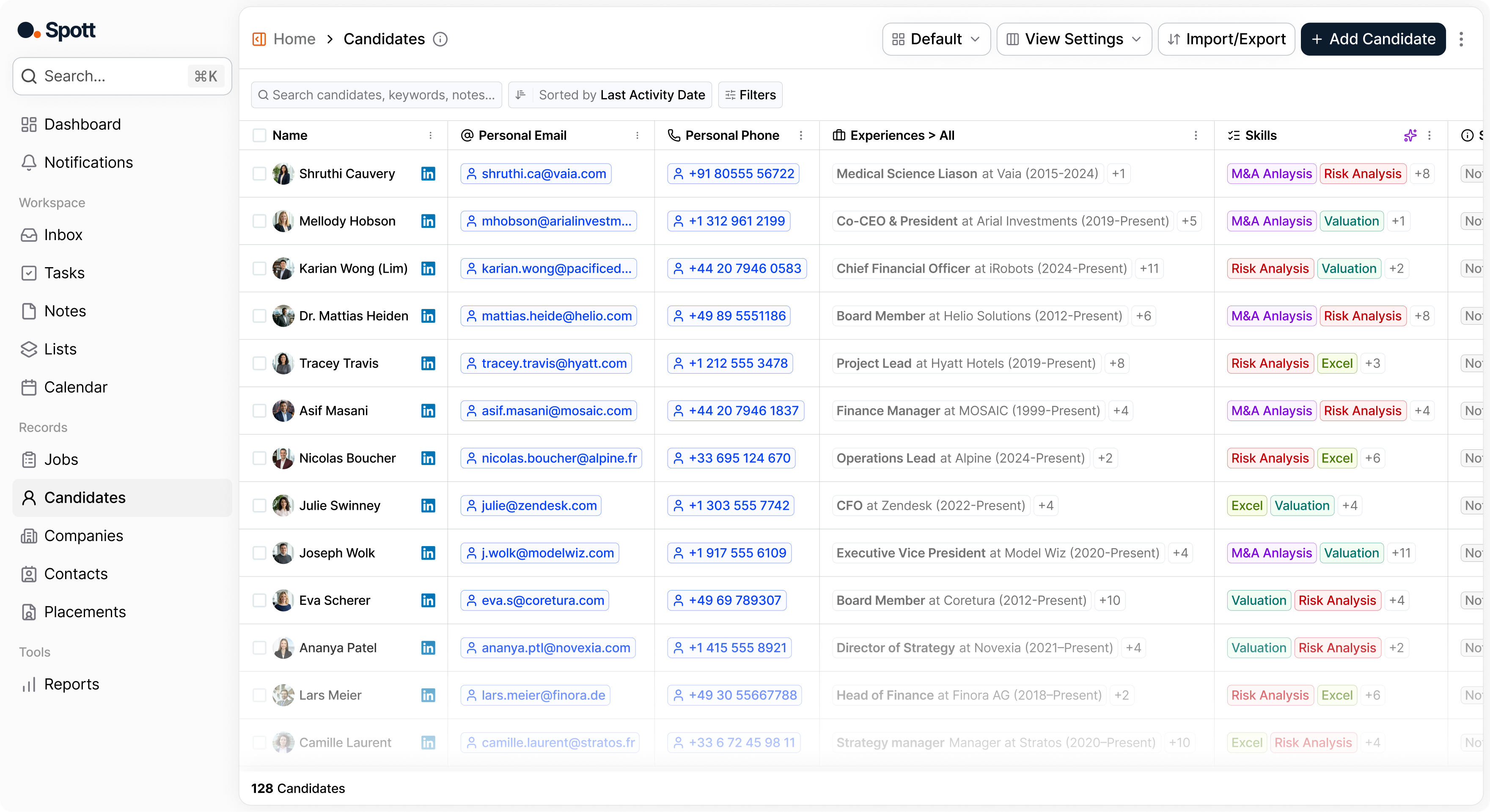 Job application pipeline Spott