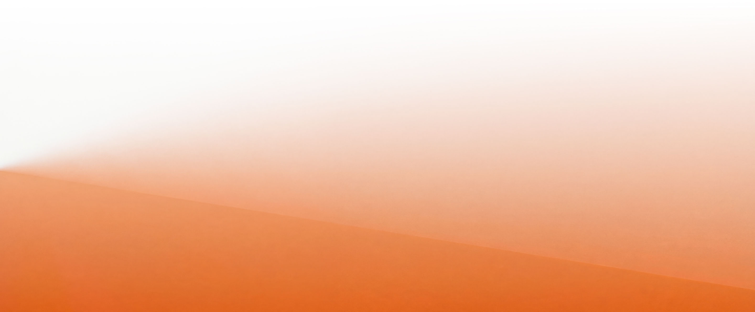 Gradient background transitioning from deep orange at the bottom to white at the top.