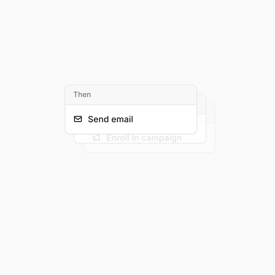 Pick from a full library of actions
