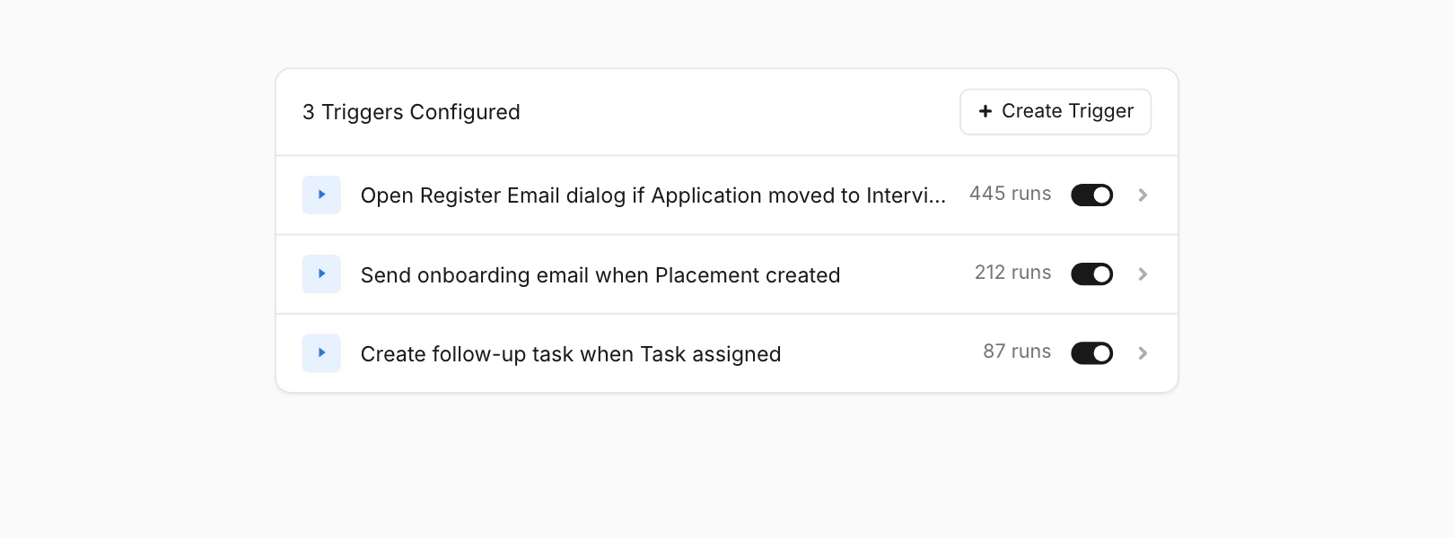 List of inbound job applications showing four candidates with match strength labels, contact icons, Netflix company logo, job titles, and a feedback section for Rob Truce, Senior Backend Engineer with 8 years experience.