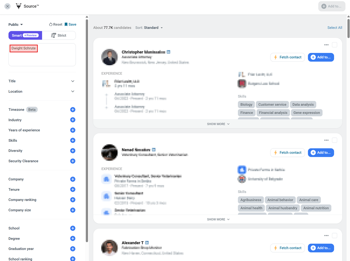Loxo search functionality