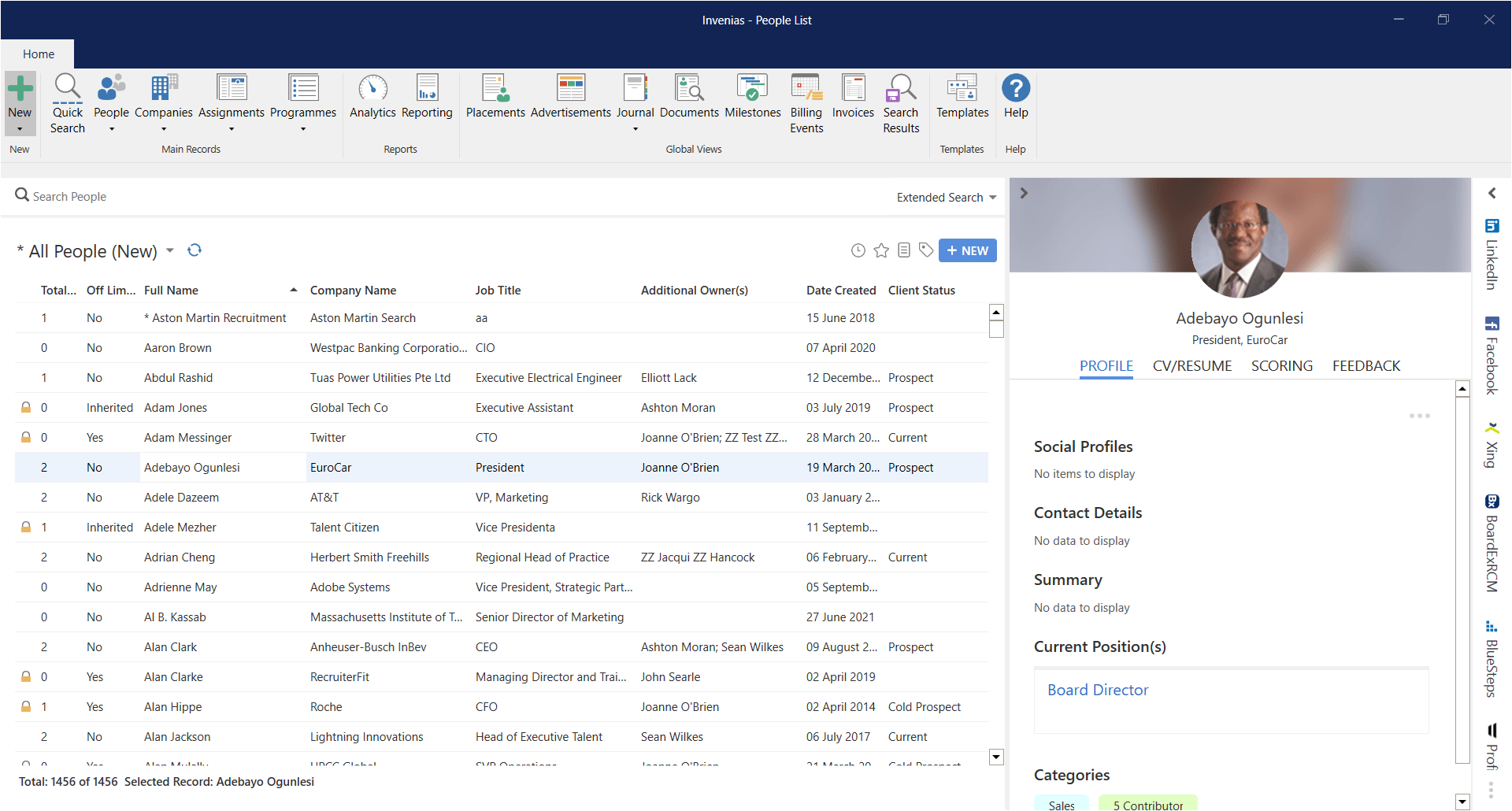 Invenias Candidate Tagging