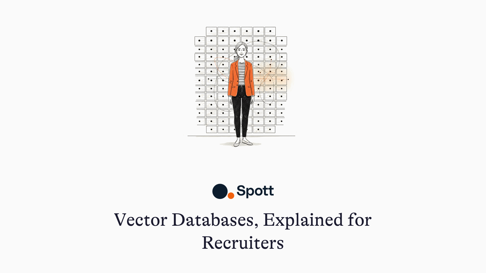 Vector Databases Explained for Recruiters - illustration of drawers connected into constellations