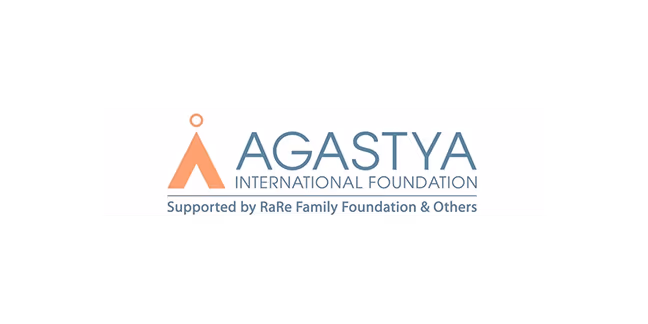 Agastya International Foundation logo with support text from RaRe Family Foundation & Others.