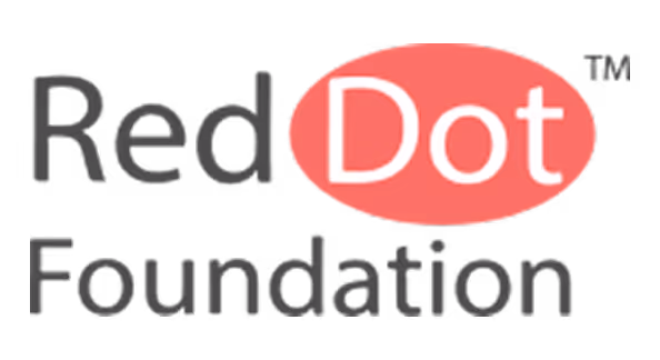 Word 'Dot' in white letters inside a red oval shape on a black background.