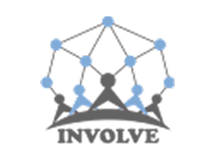 Logo showing five stylized human figures connected by a network of blue nodes and lines above the word 'INVOLVE'.